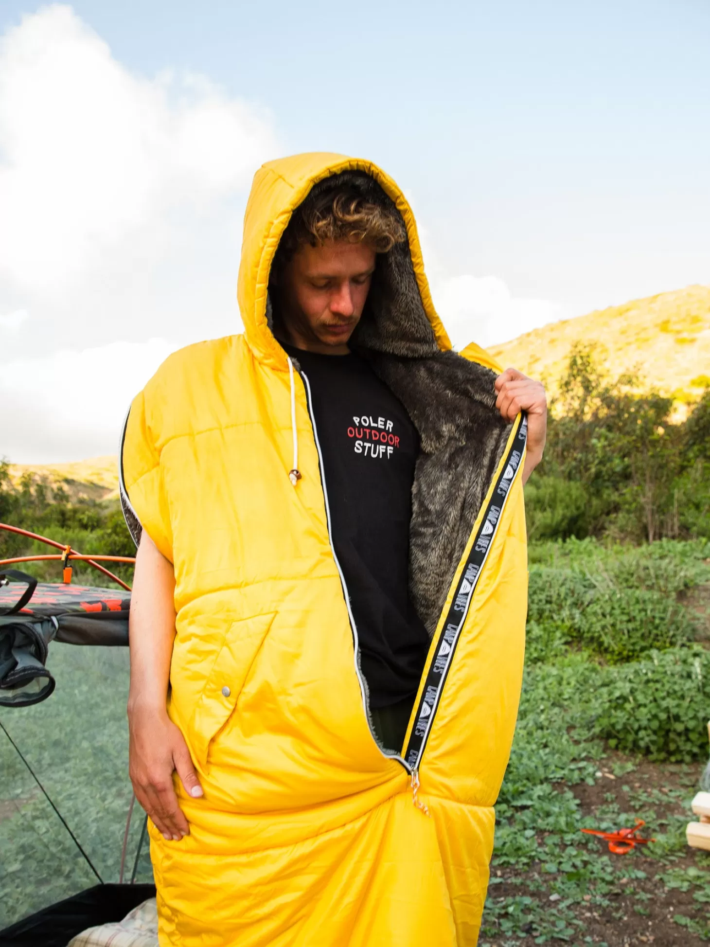 Online Shaggy Napsack Yellow Shaggy Napsacks